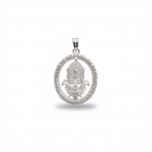 Sterling Silver Khatu Shyam Ji Pendant Locket for Men & Women