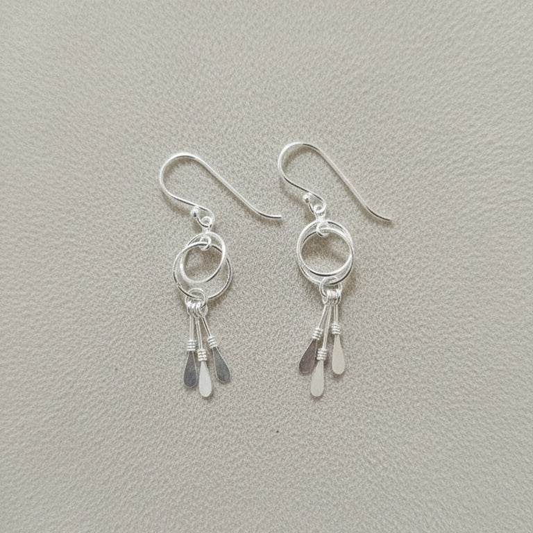 925 Sterling Silver Boho Dangle Earrings for Women & Girls | Handmade Pure Silver Drop Earrings | Lightweight Daily Wear Ethnic & Western Jewelry