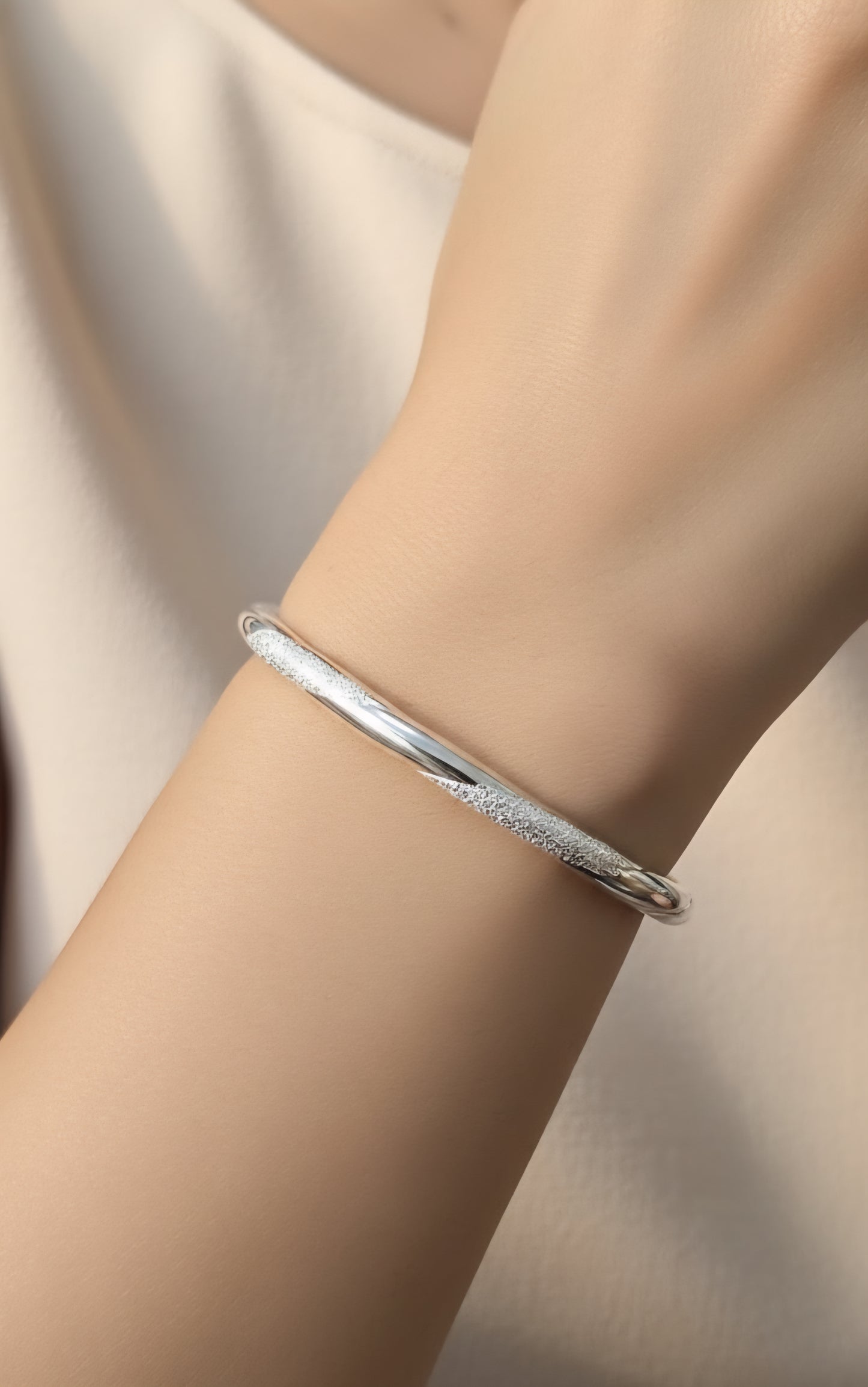999 Fine Silver Adjustable Kada for Women | Pure Silver Bangle | Elegant Handcrafted Bracelet | Minimalist Silver Jewelry