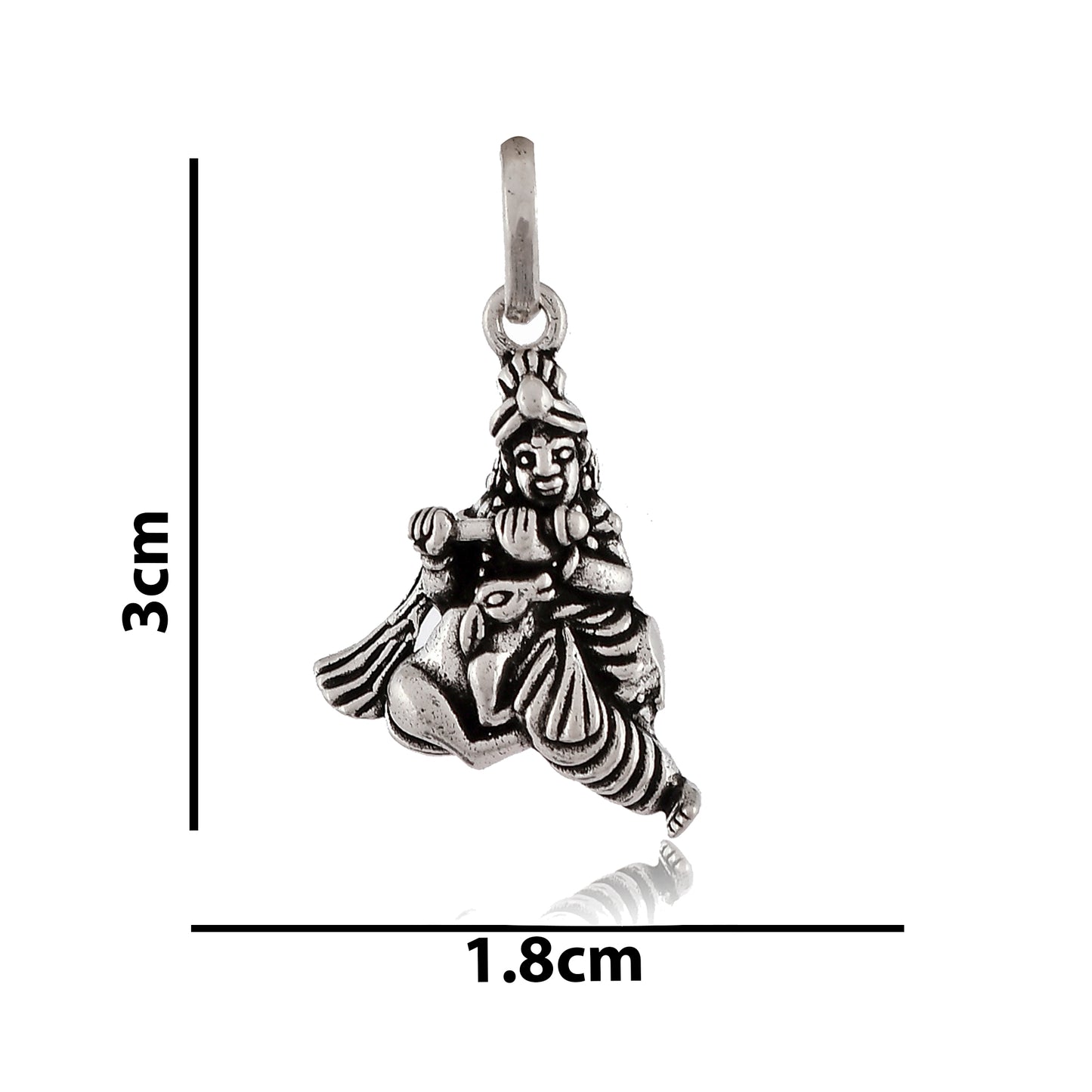 silver krishna pendant