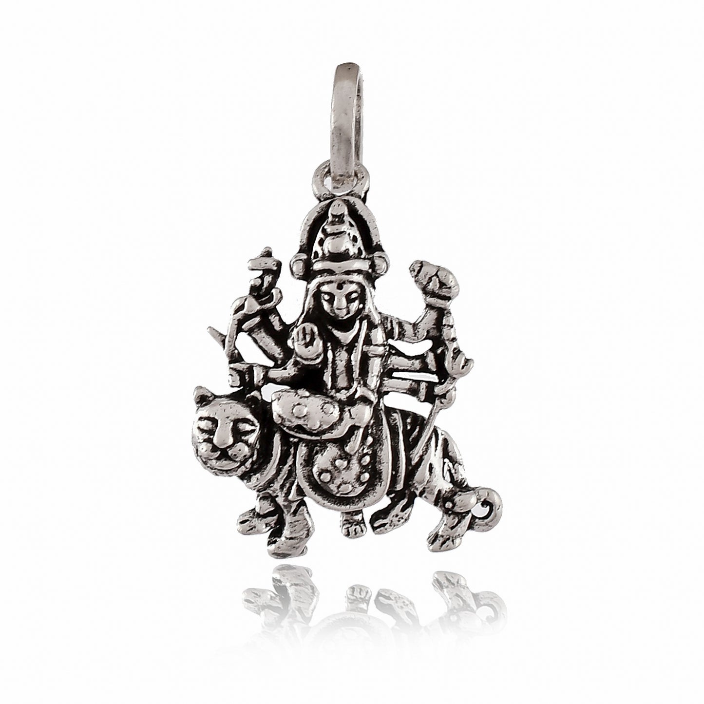 Sterling Silver 925 Cute Durga For Women and Men (4.1gm)
