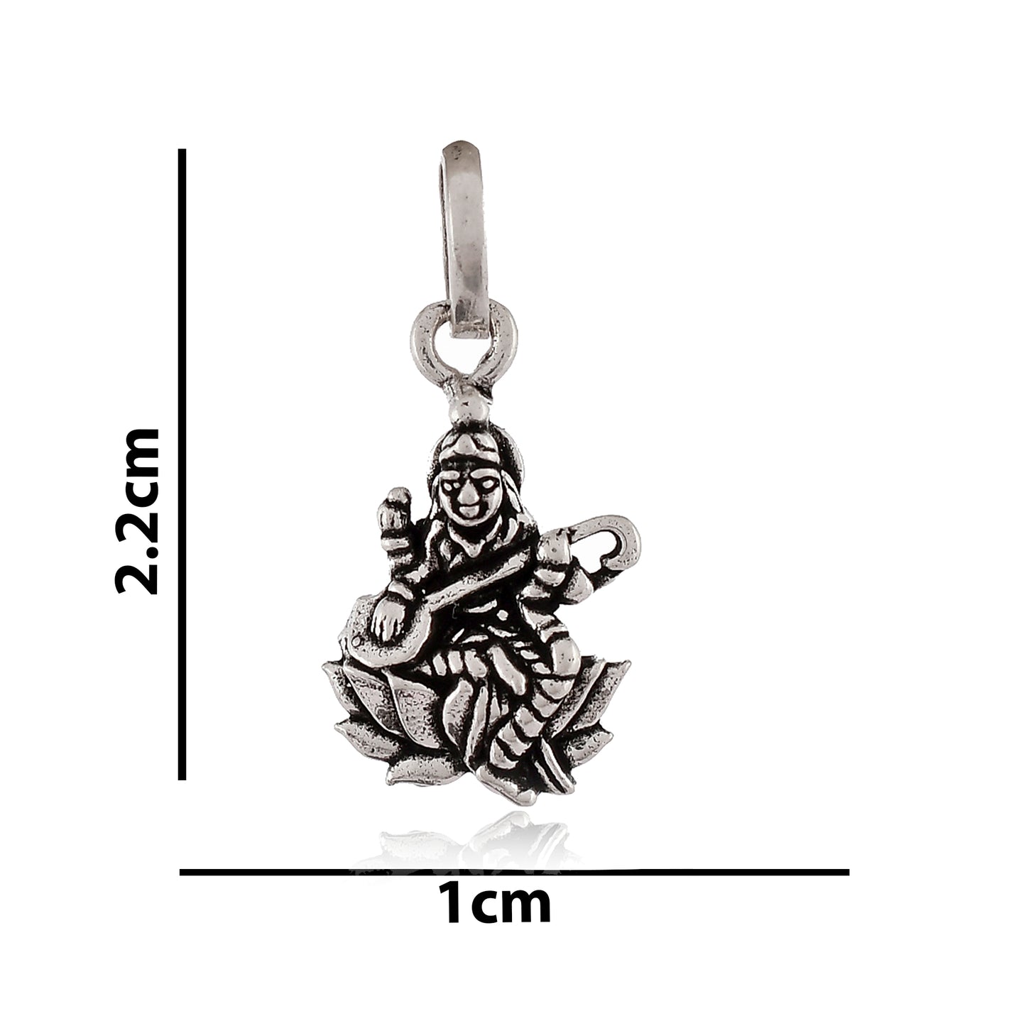 Silver 925 saraswati Maa Pendant Locket For Kids