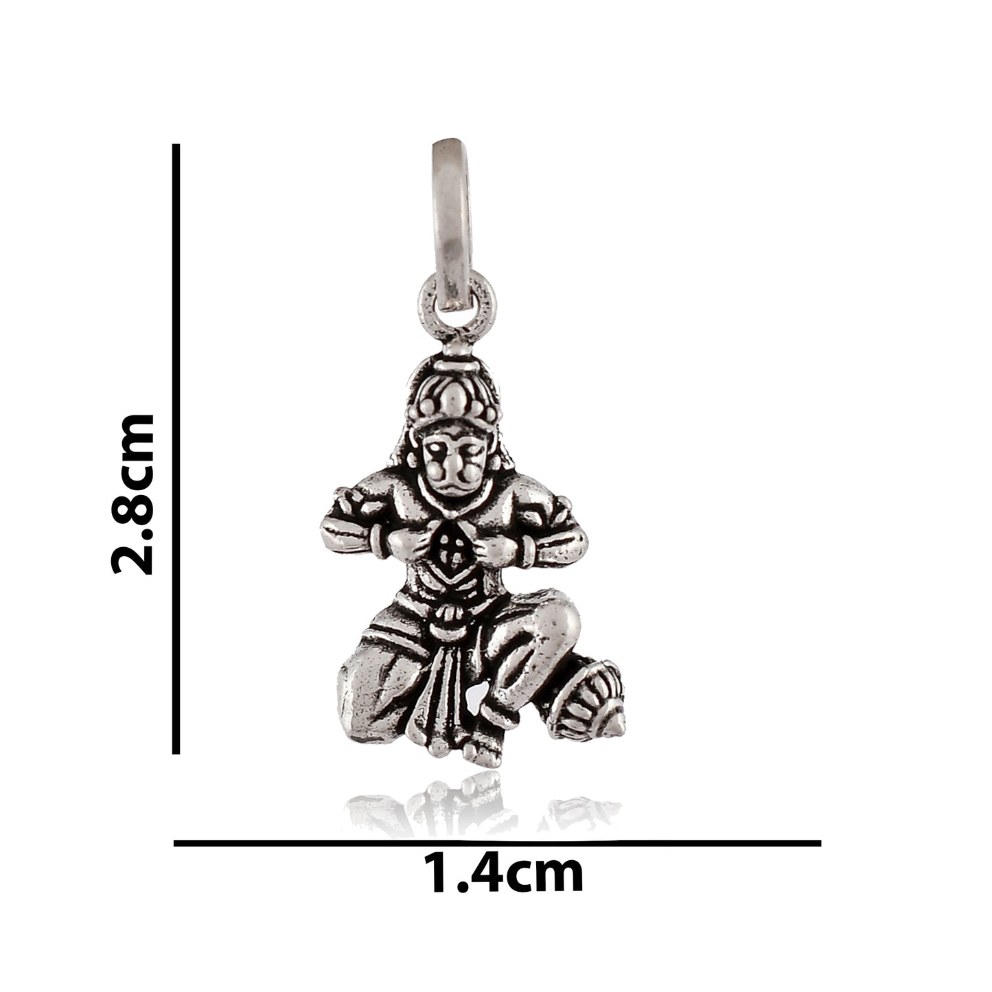 Silver Ram Bhakt Hanuman Pendant Locket
