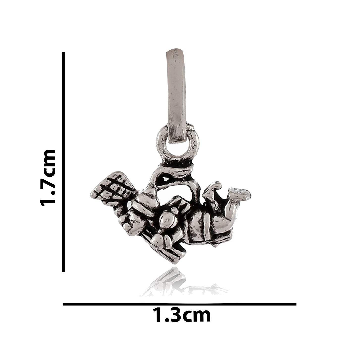 Silver Tiny Flying Hanuman Ji God Pendant or Locket for Kids