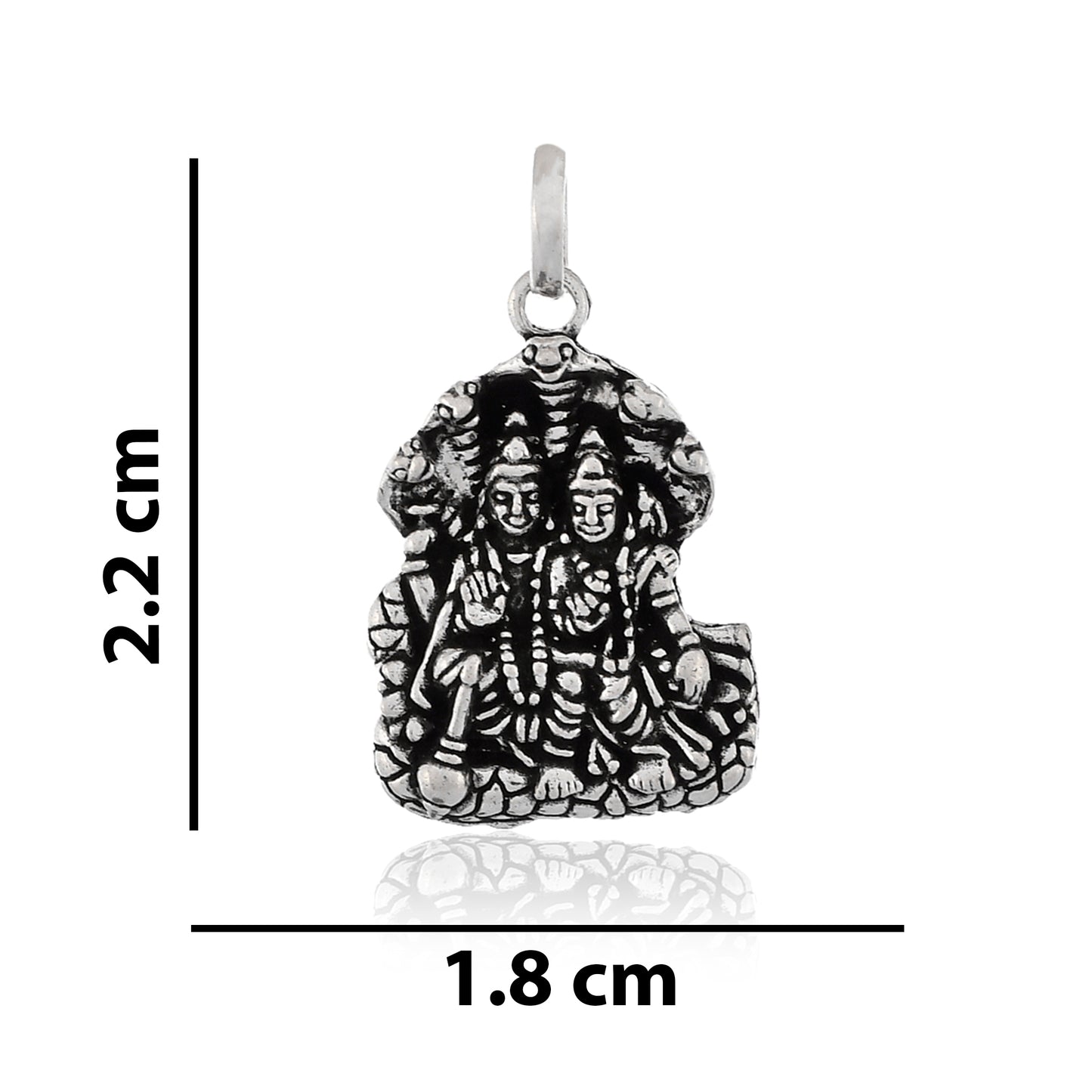Silver Laxmi Vishnu Pendant for Men & Women for Good Health & Wealth (5.1gm)