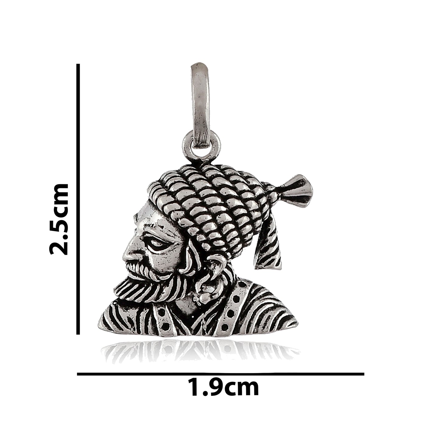 Silver Chhatrapati Shivaji Maharaj Pendant for Men & Women