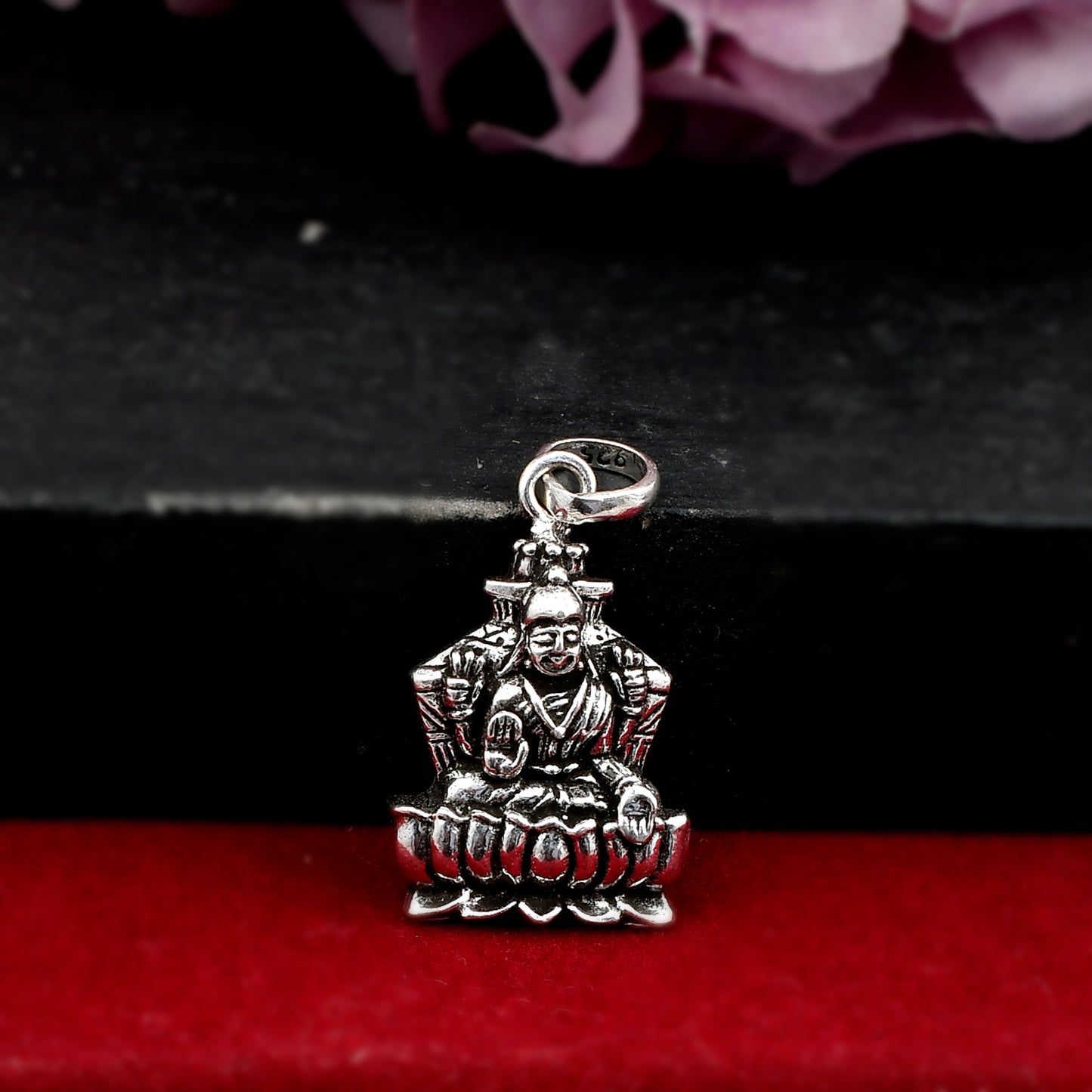 Sterling Silver 925 Laxmi Pendant Locket (5.1gm)