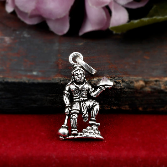 Silver Sanjeevani Hanuman locket