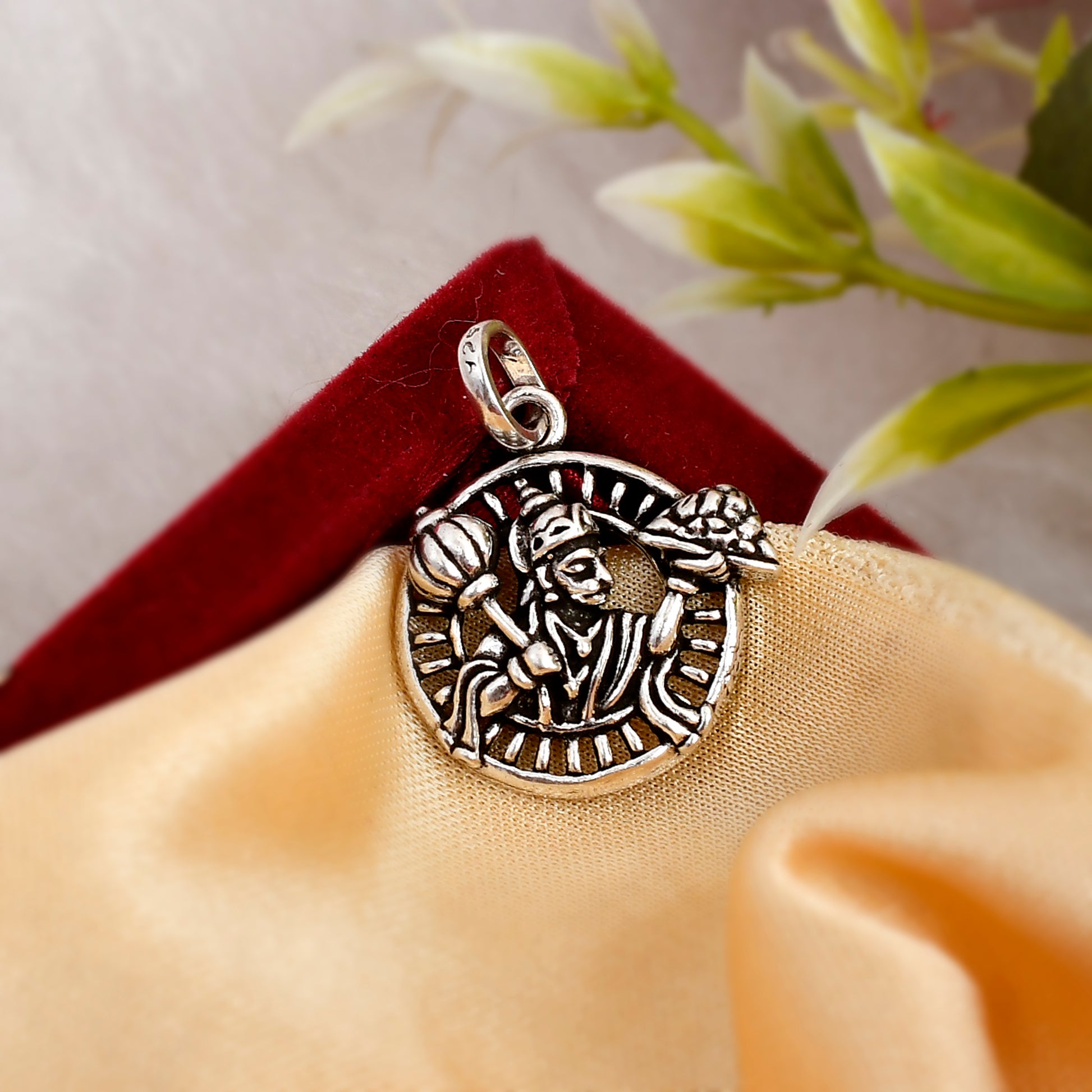 hanuman pendant silver