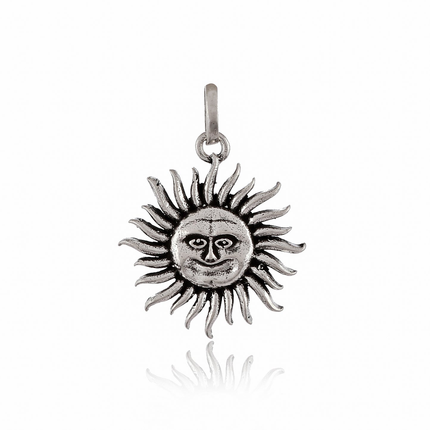 Silver Pendant Mayan Sun Pendant Men & women Sun Face