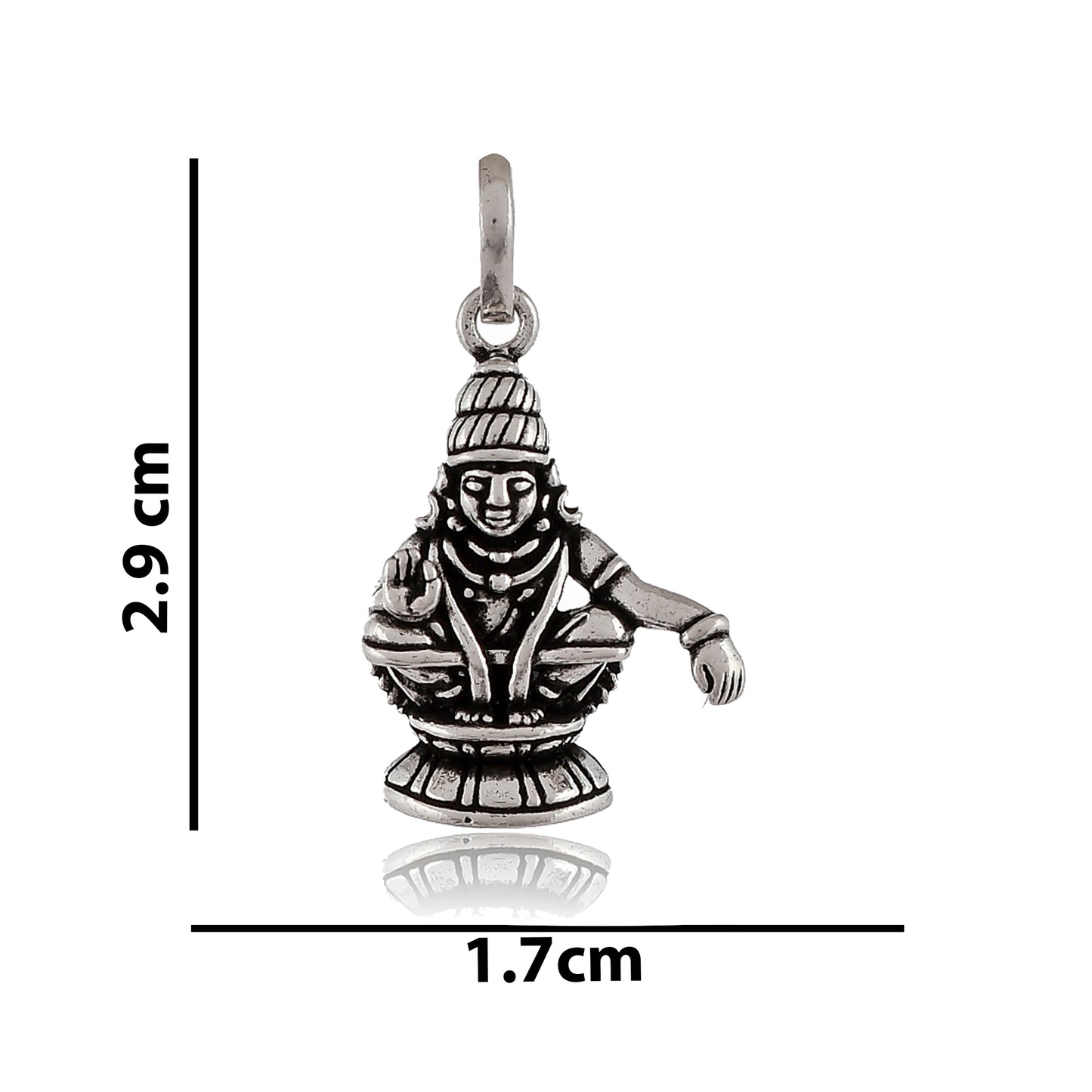 Silver lord Swami Ayyapan oxidized Pendant for men