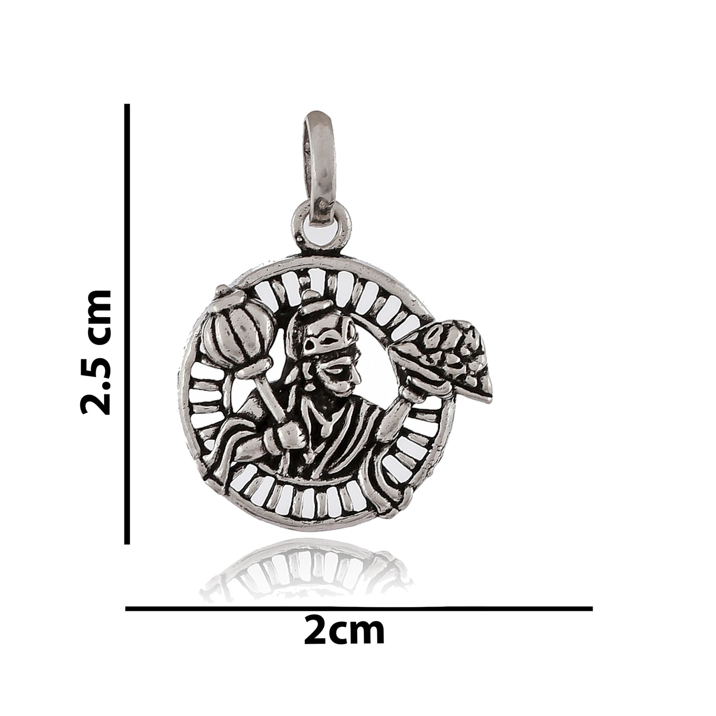 Silver Sanjeevani Hanuman locket Pendant