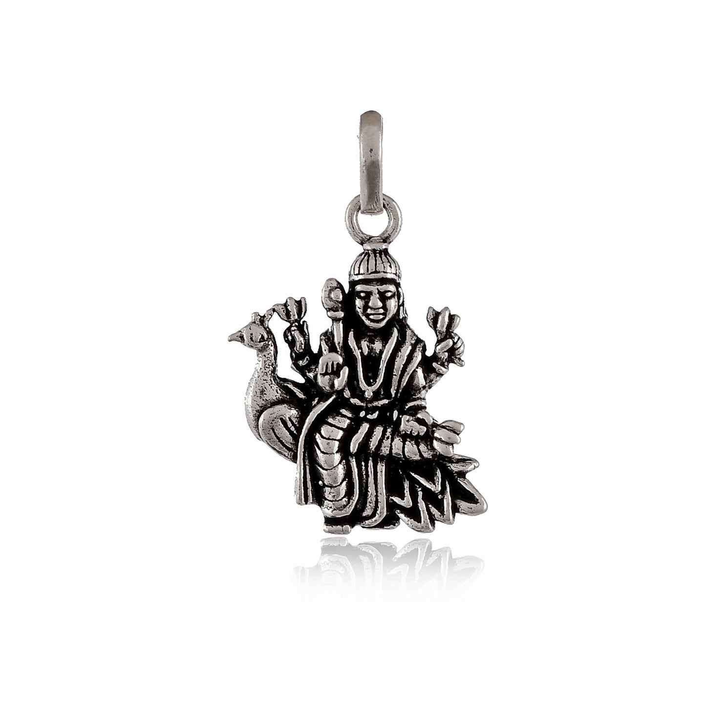 Silver Saraswati Pendant for Men and Women (3.7gm)