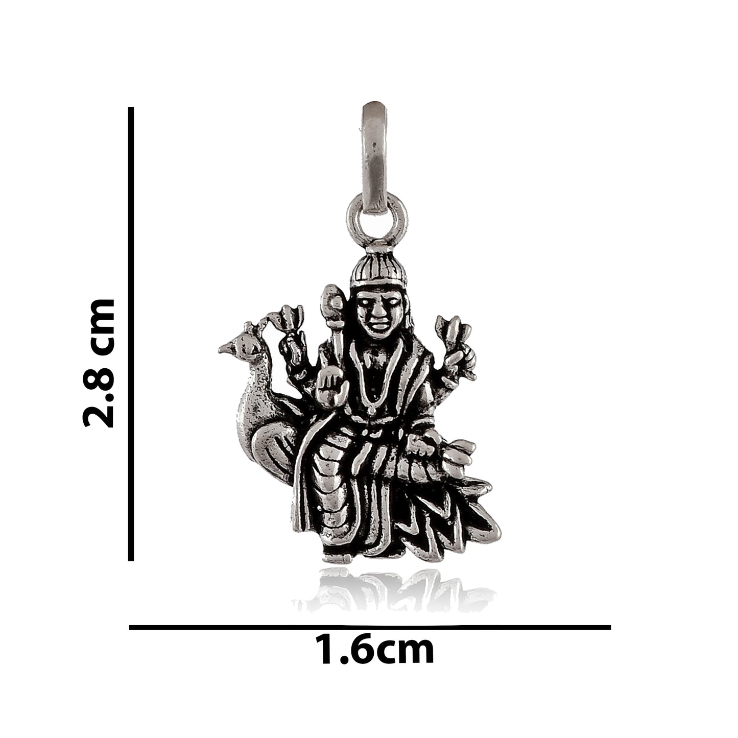 Silver Saraswati Pendant for Men and Women (3.7gm)