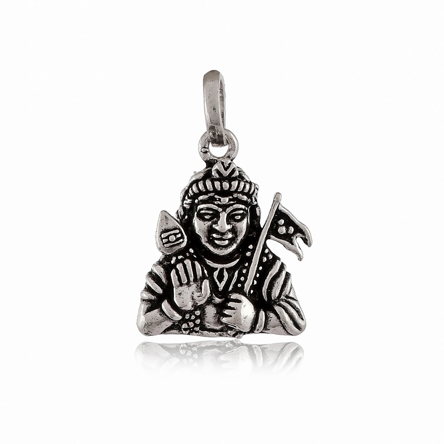 Silver lord Kartikeya or Subrahmanya locket