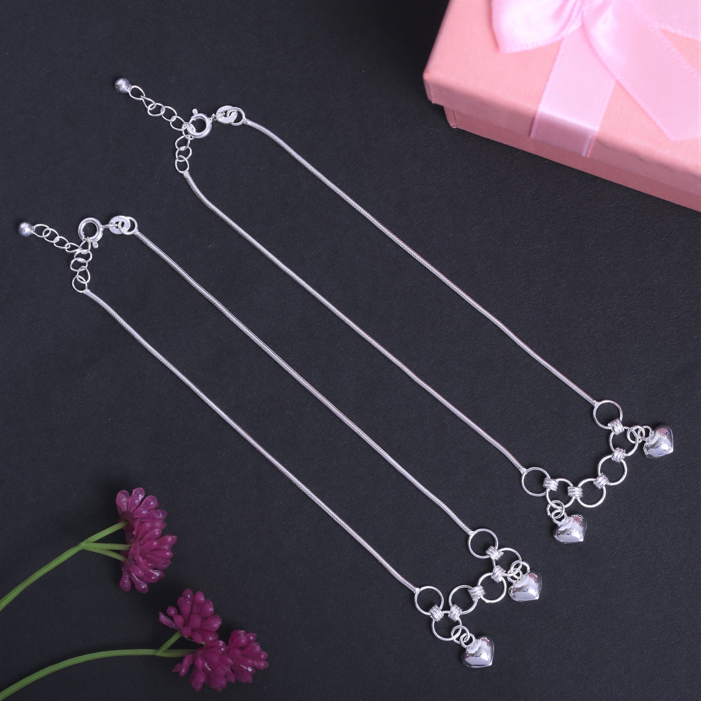 silver anklet payal