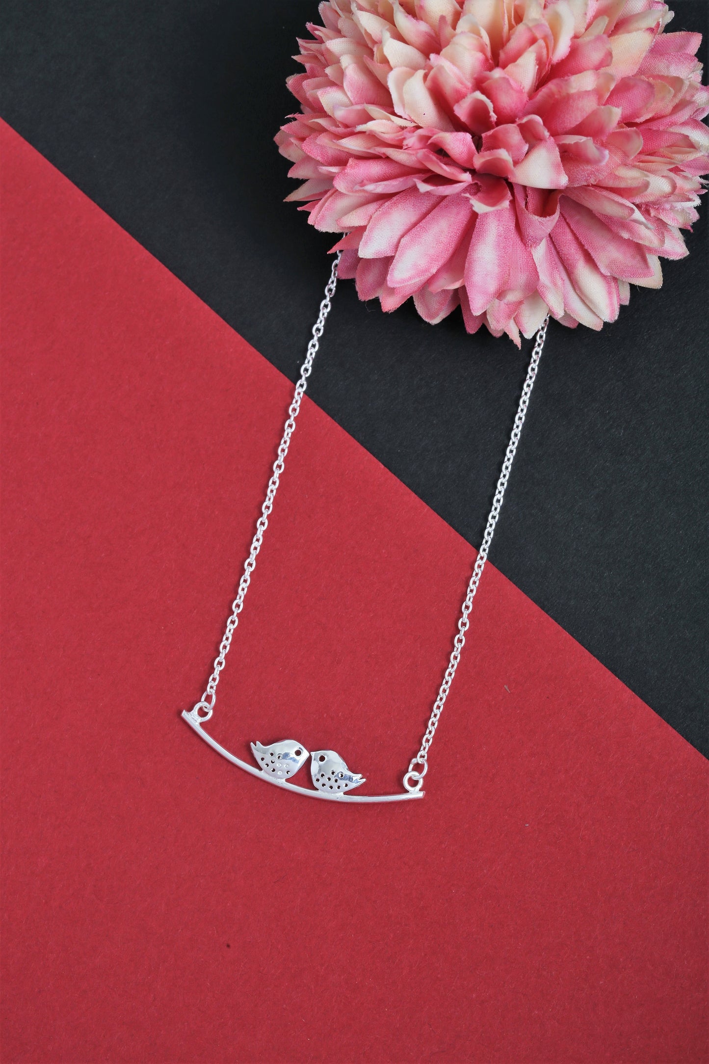 Bird necklace silver
