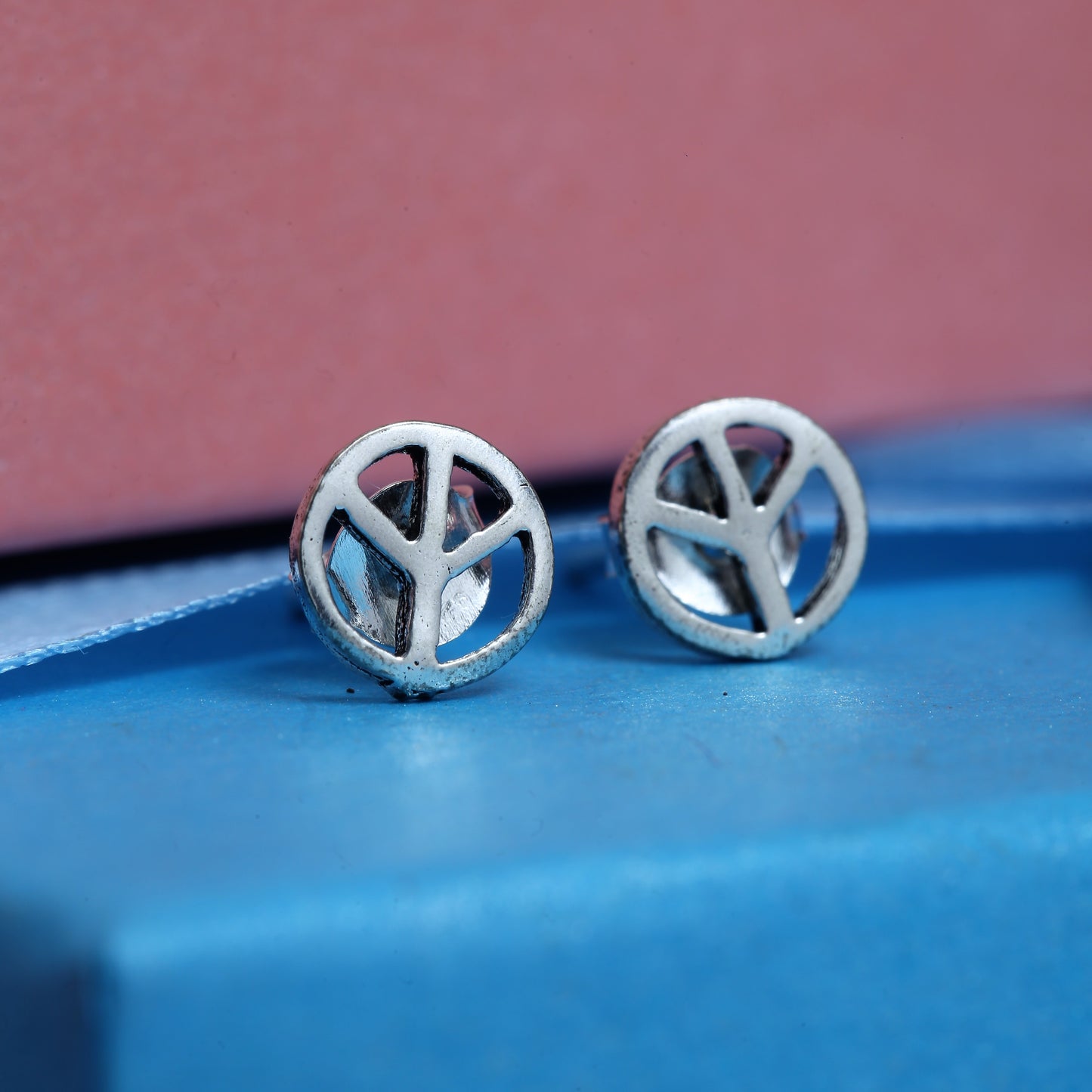 925 Sterling Silver Hypoallergenic Tiny Peace Stud Earrings for Babies, Kids & Girls (3 to 10 years)