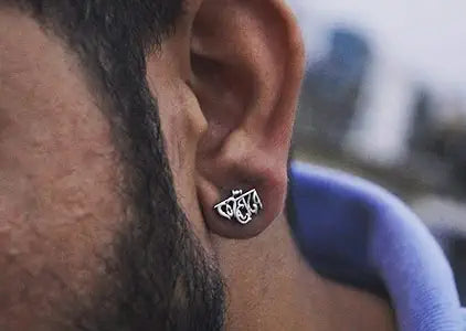 Sterling Silver 925 Mahadev Earring Studs – Embrace Divine Power and Elegance"