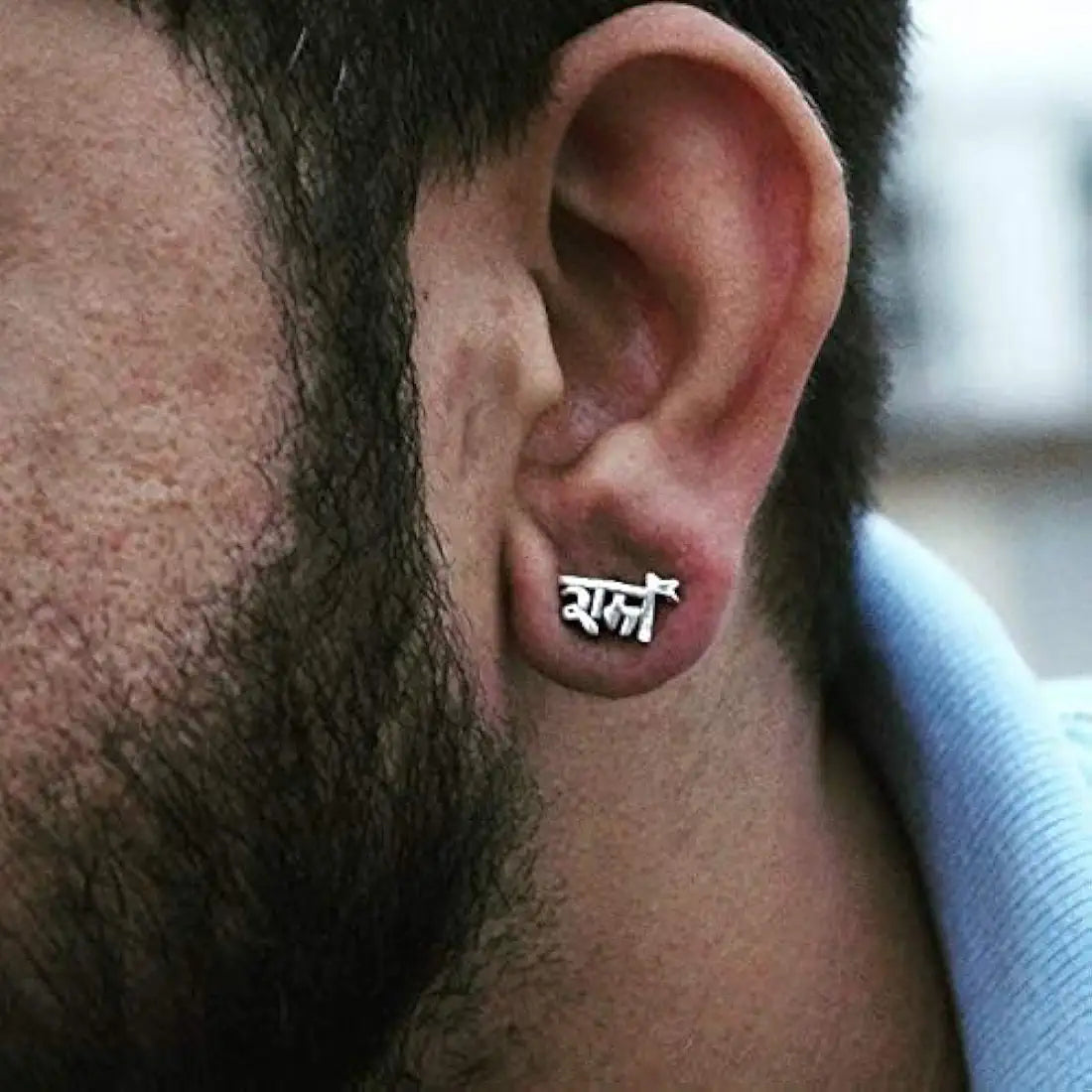 Sterling Silver 925 Ram Earring Studs – Bold and Masculine Style for Men