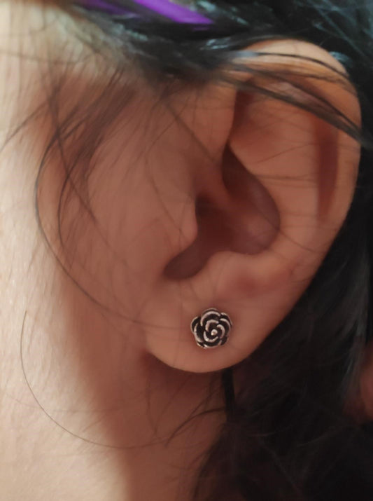 Sterling Silver 925 Hallmarked Flower Earring Studs For women & Girls