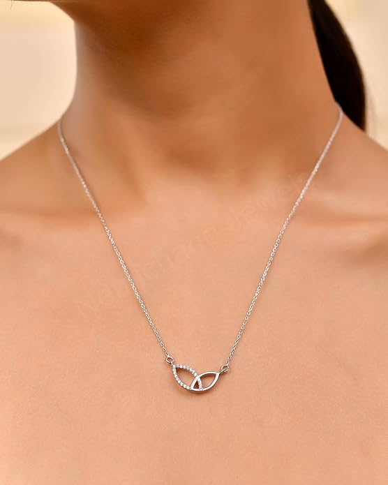 925 Sterling Silver Promise Petals Pendant Chain Necklace for Women and Girls