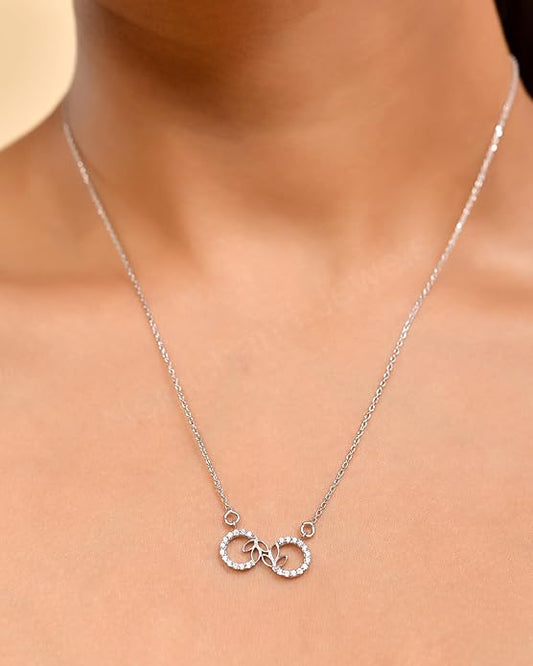 925 Sterling Silver Circle of Life Pendant Chain Necklace for Women and Girls