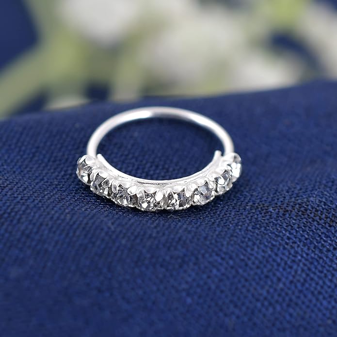 silver nose ring