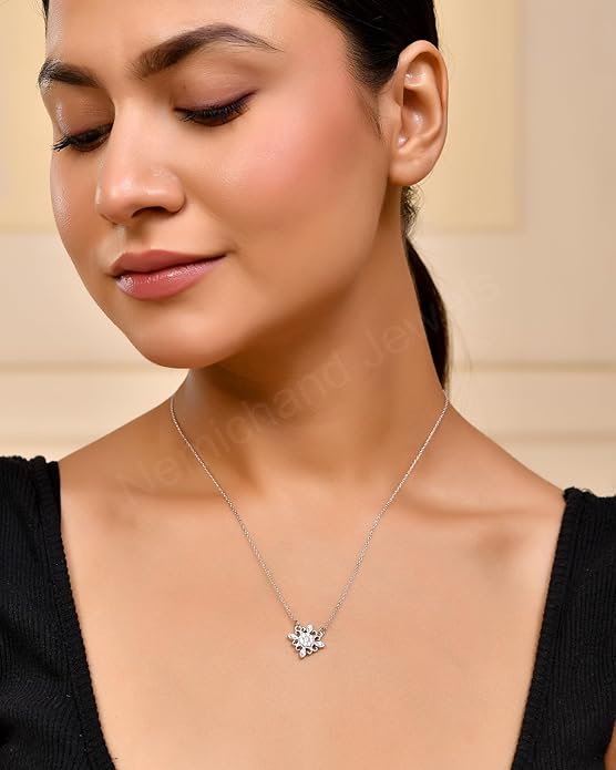 925 Sterling Silver Pendant Chain Necklace for Women and Girls
