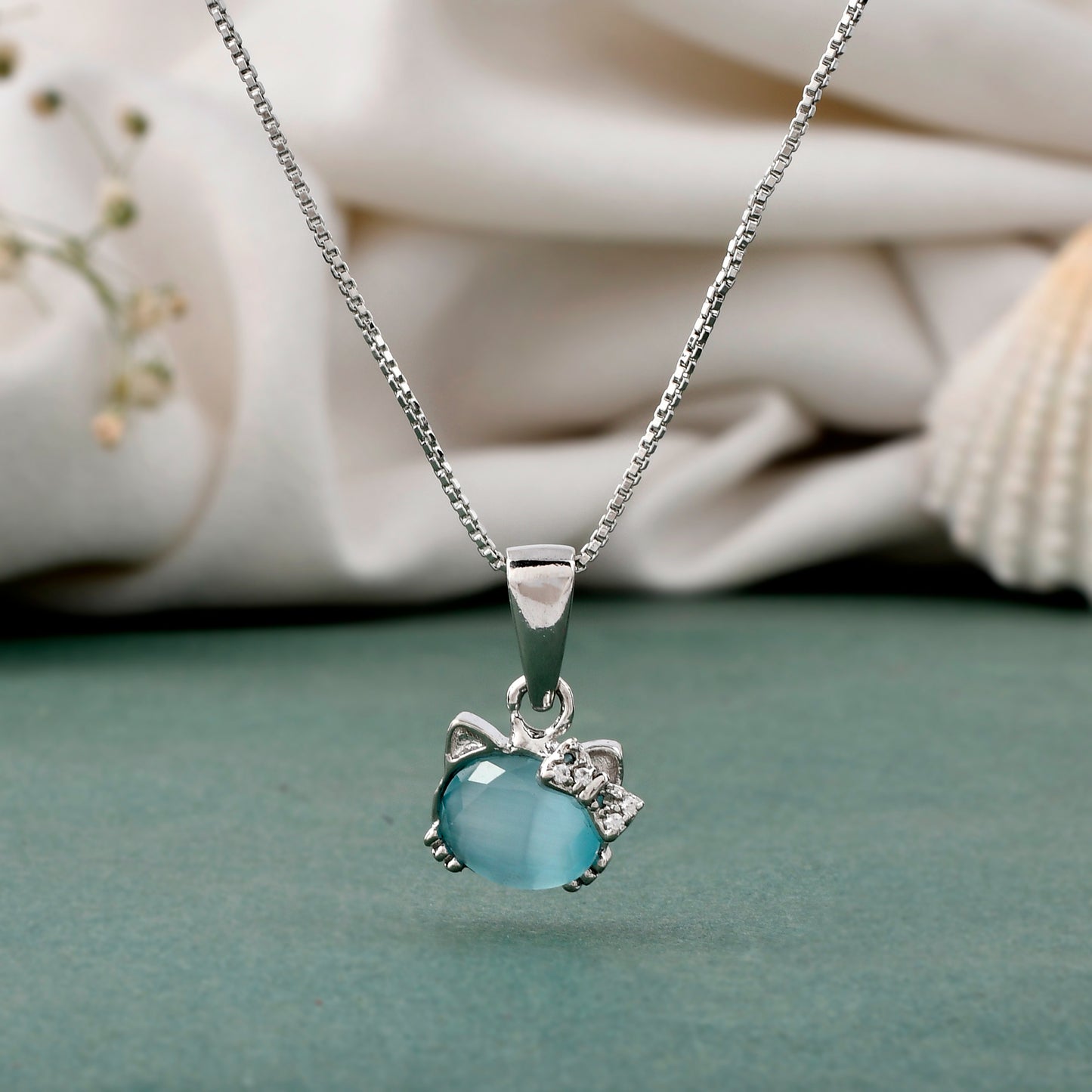 silver necklace charm