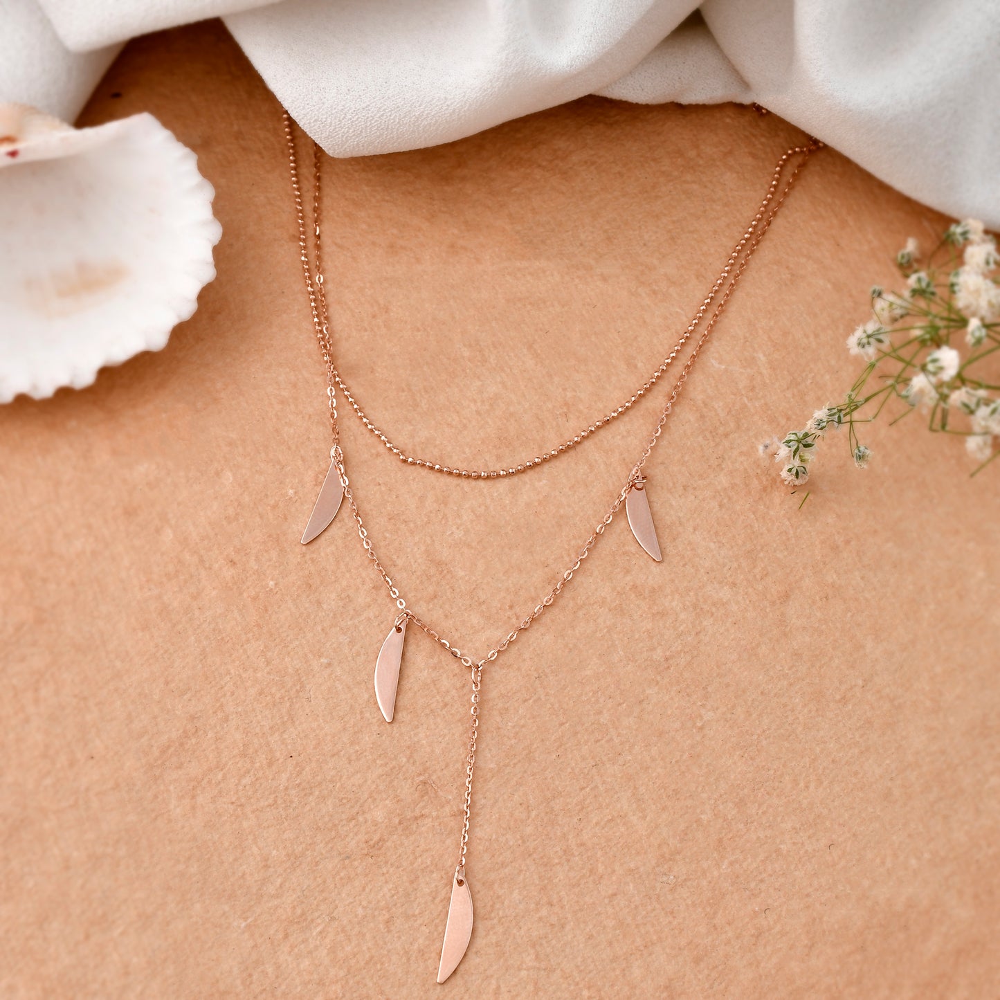 silver necklace set
