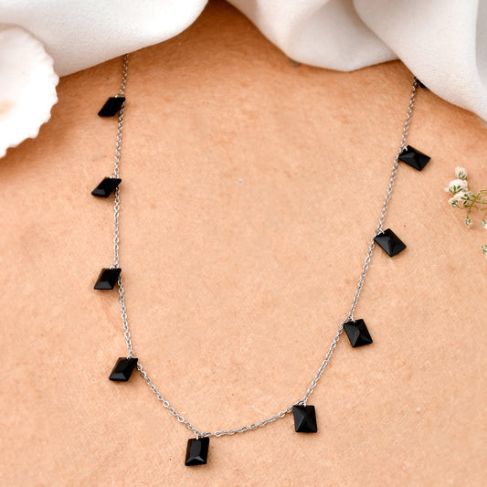 silver bead necklace