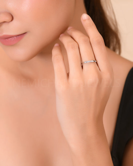 adjustable silver ring women
