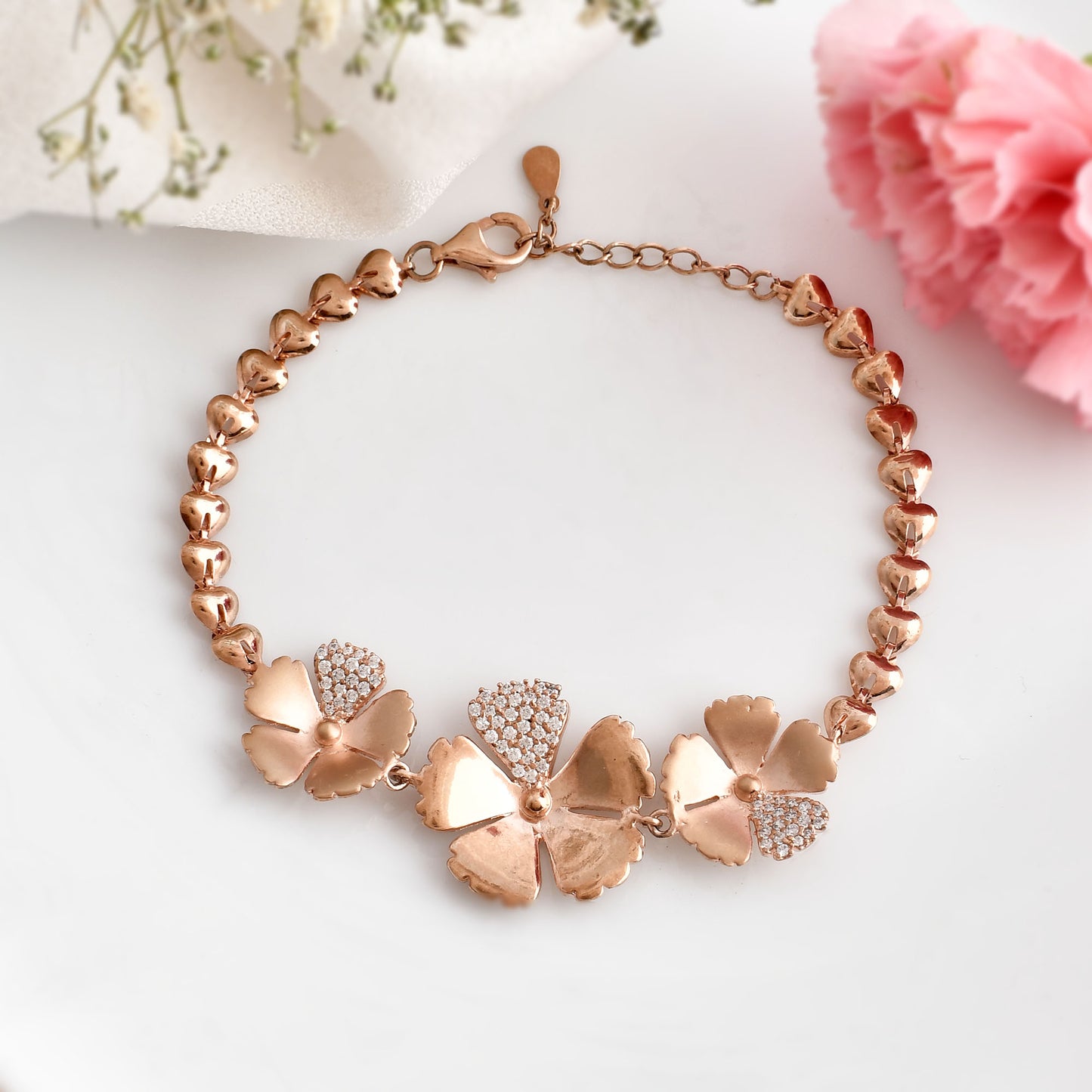 diamond silver bracelet