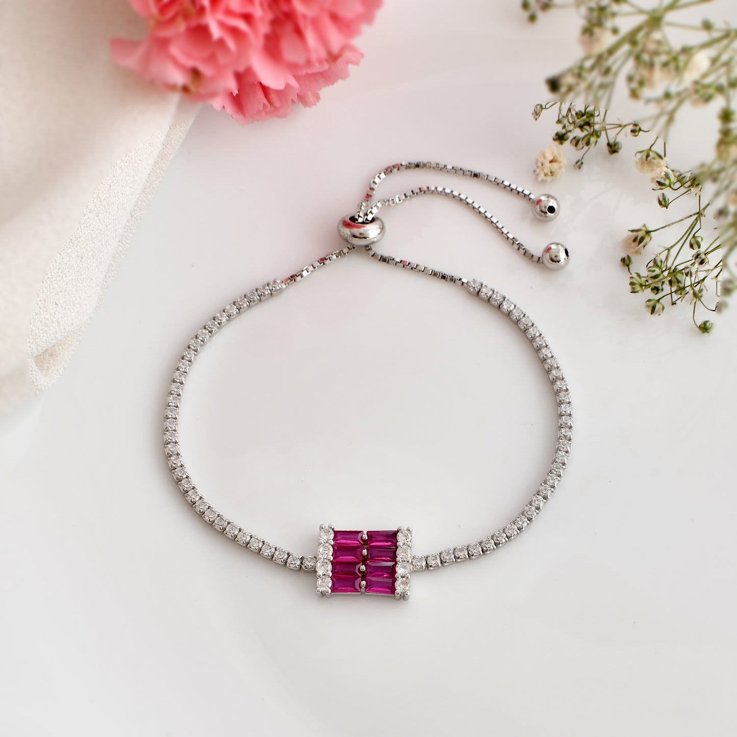 diamond bracelet silver