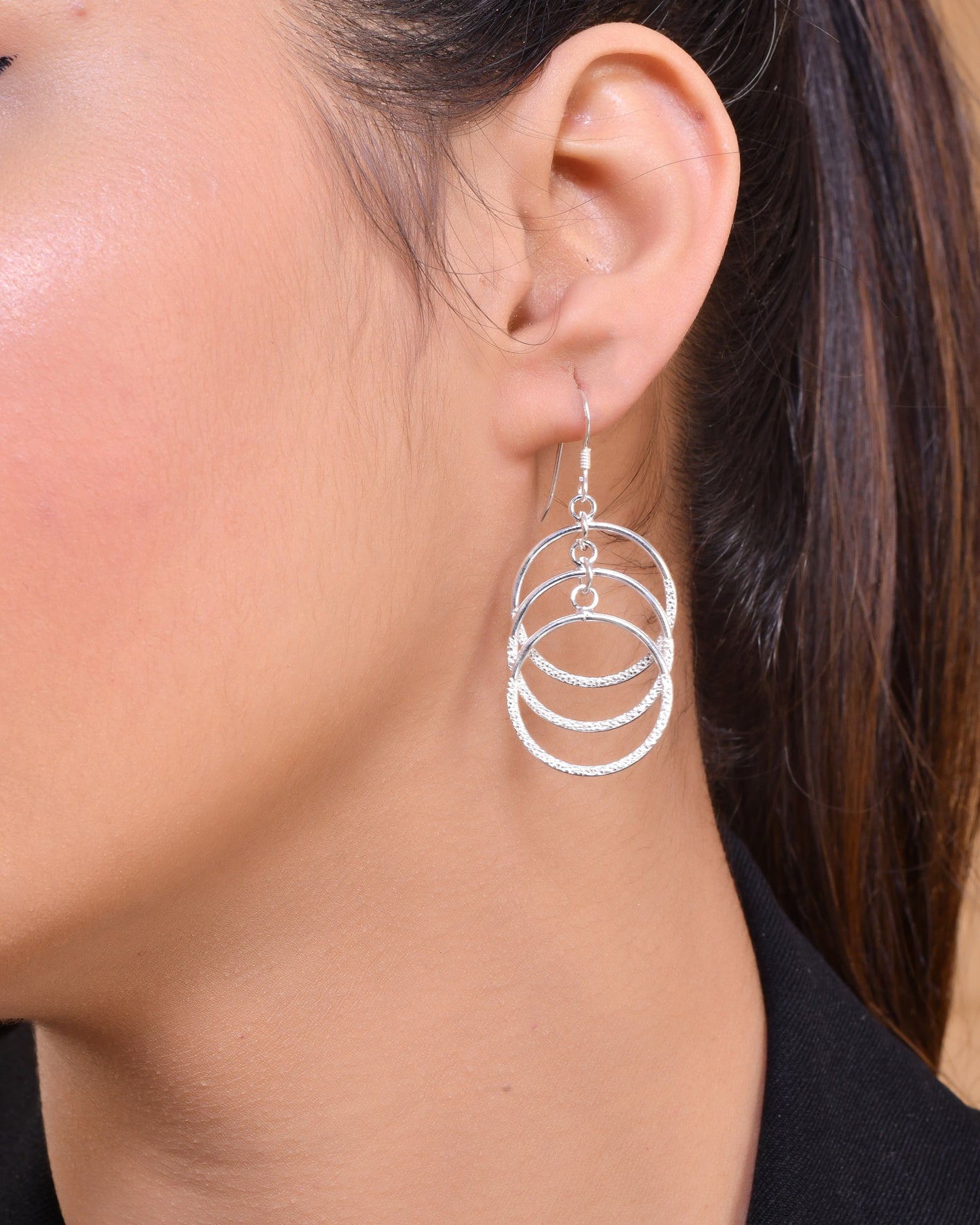 925 Sterling Silver Contemporary Drop Earrings For Women & Girls