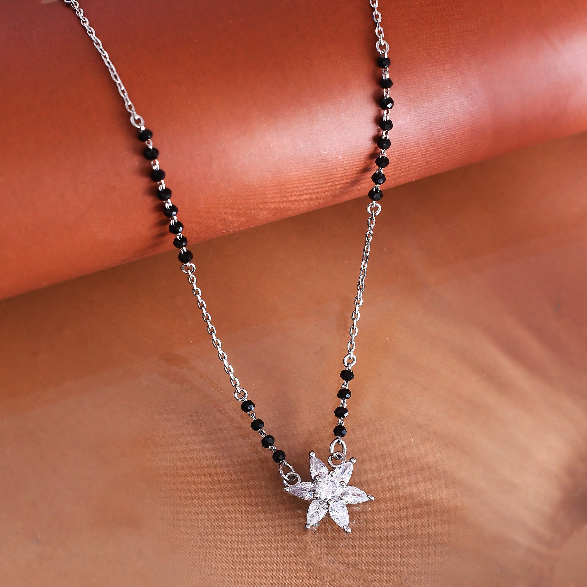 silver mangalsutra women