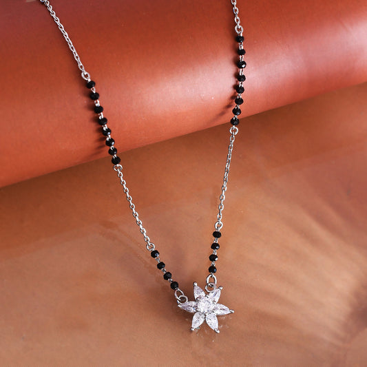 silver mangalsutra women