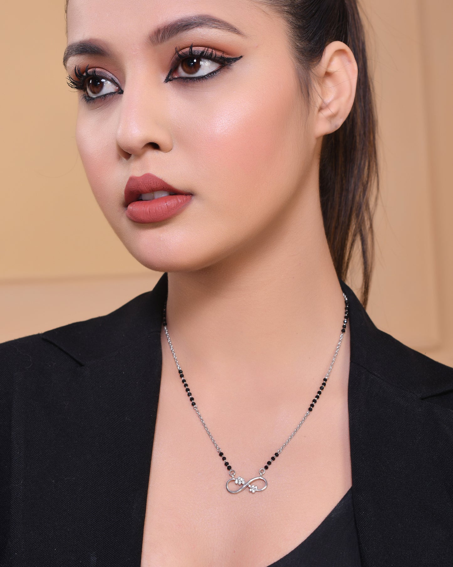 silver infinity mangalsutra