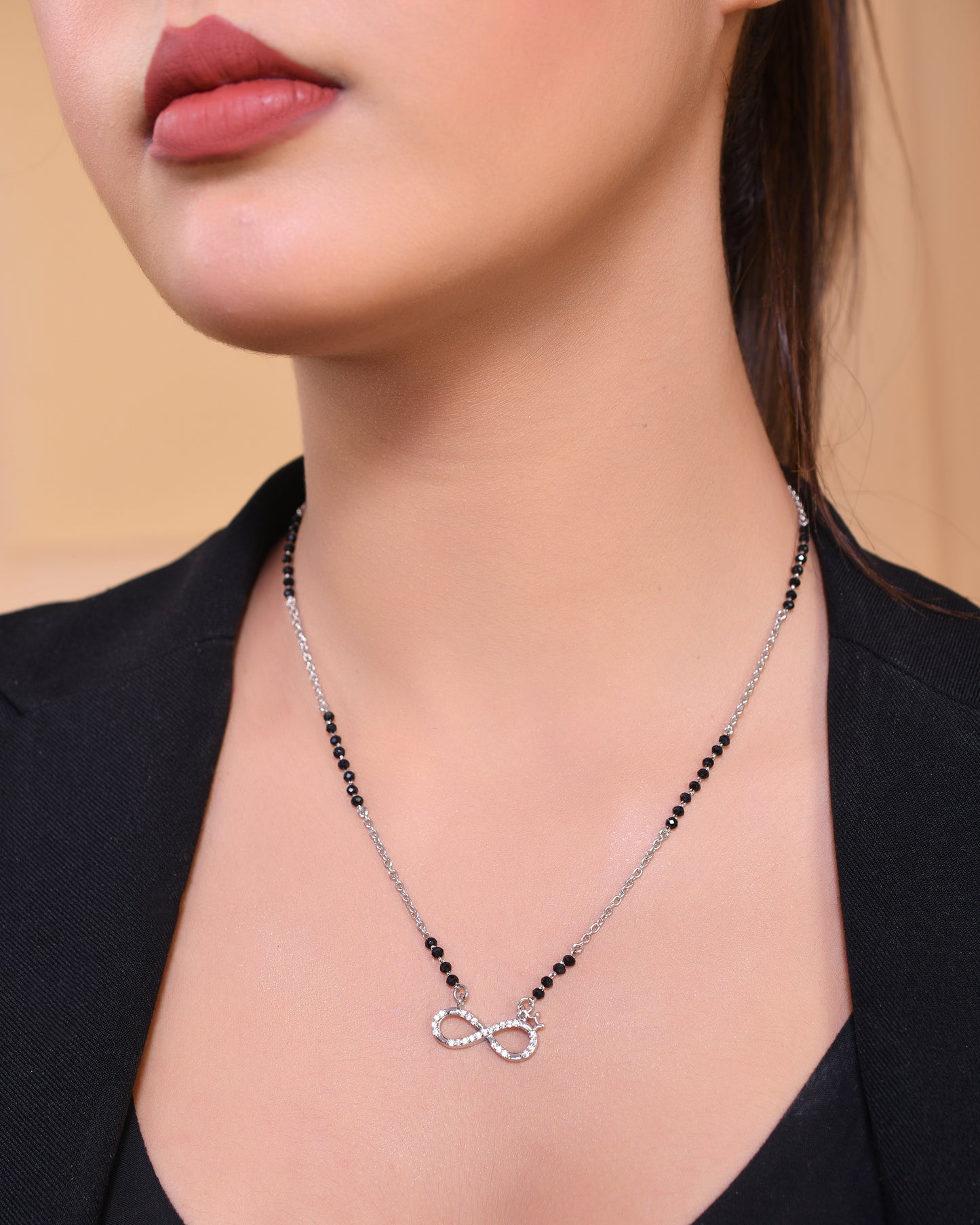 silver mangalsutra infinity