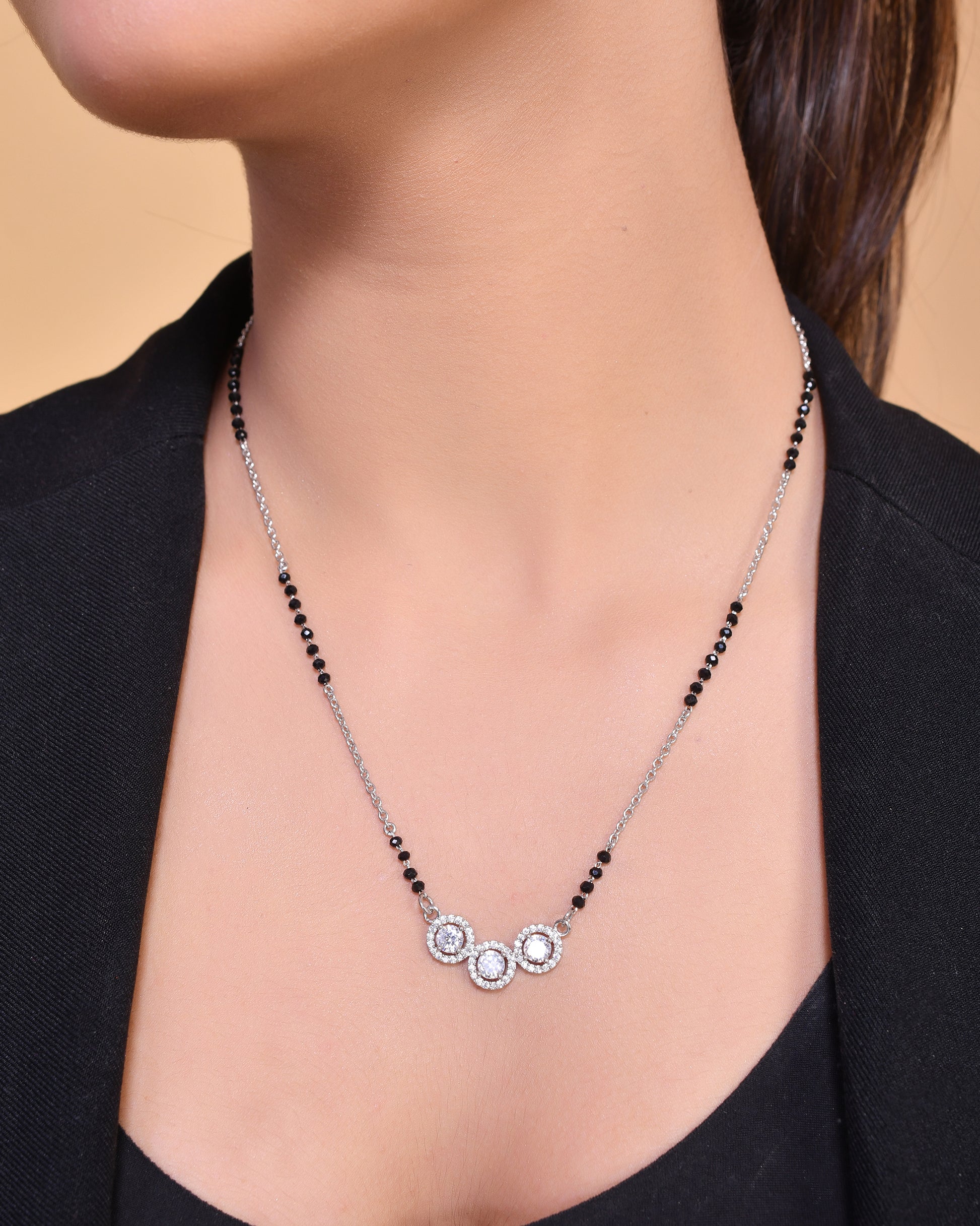 diamond mangalsutra women