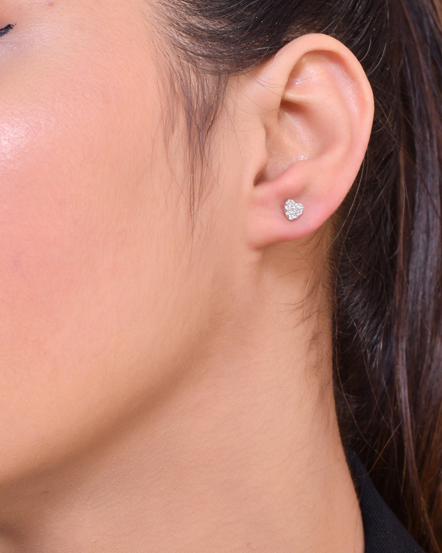 tiny cz stud silver