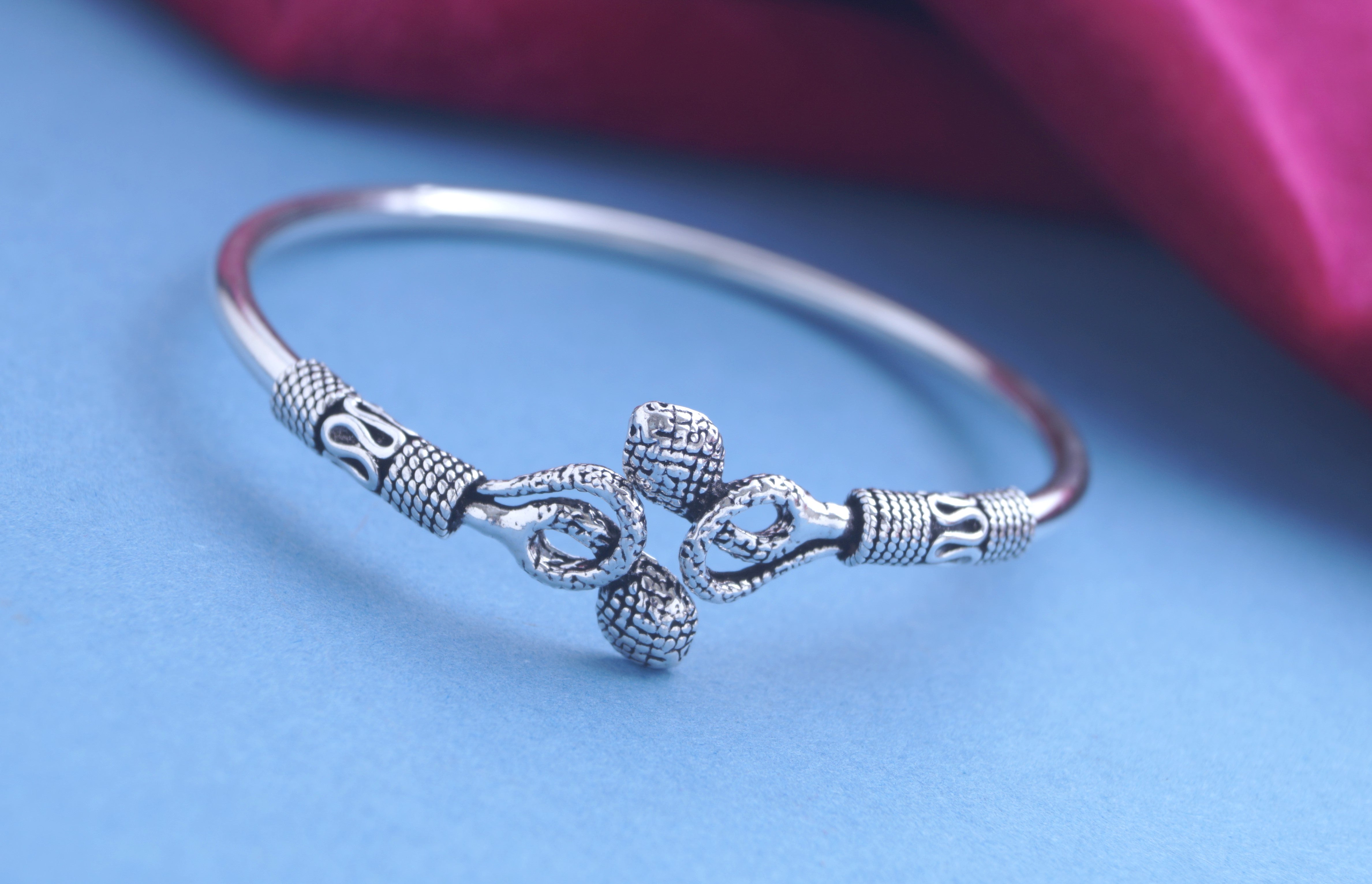 Jewellery New Silver Kada Design For Girl Peacock Feather Design