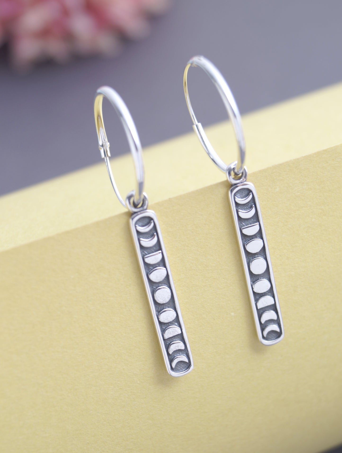 silver drop earring