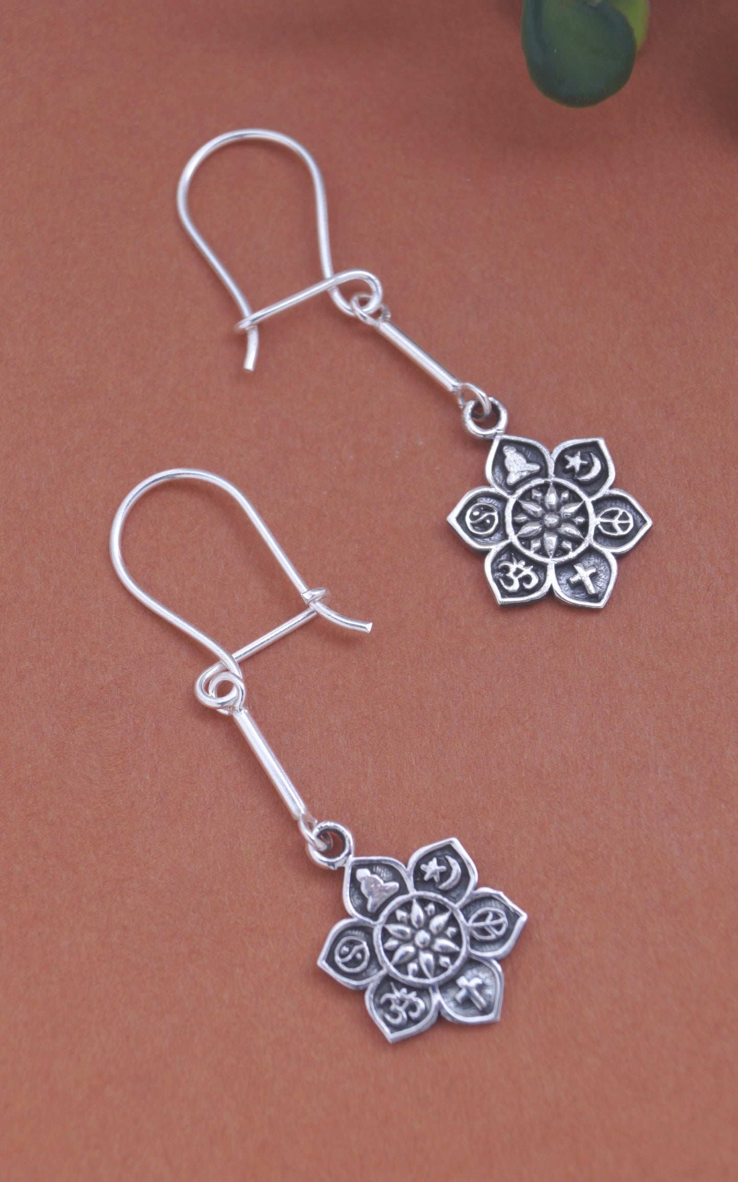 boho earring silver