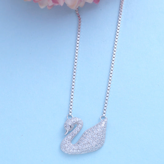 swan pendant chain women