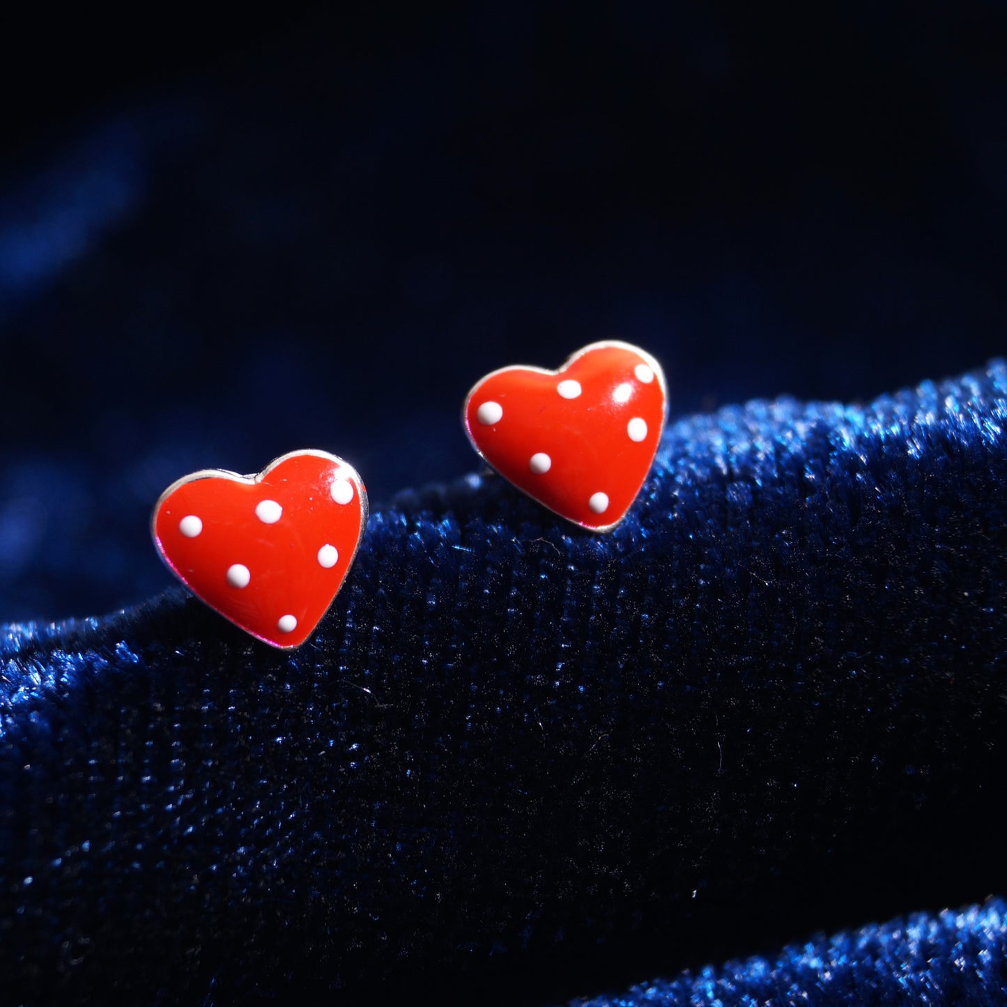 enamel earring silver
