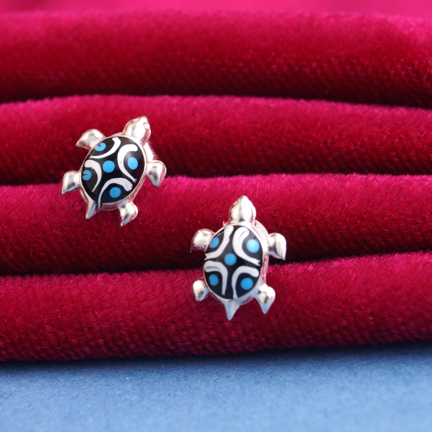 turtle earring silver