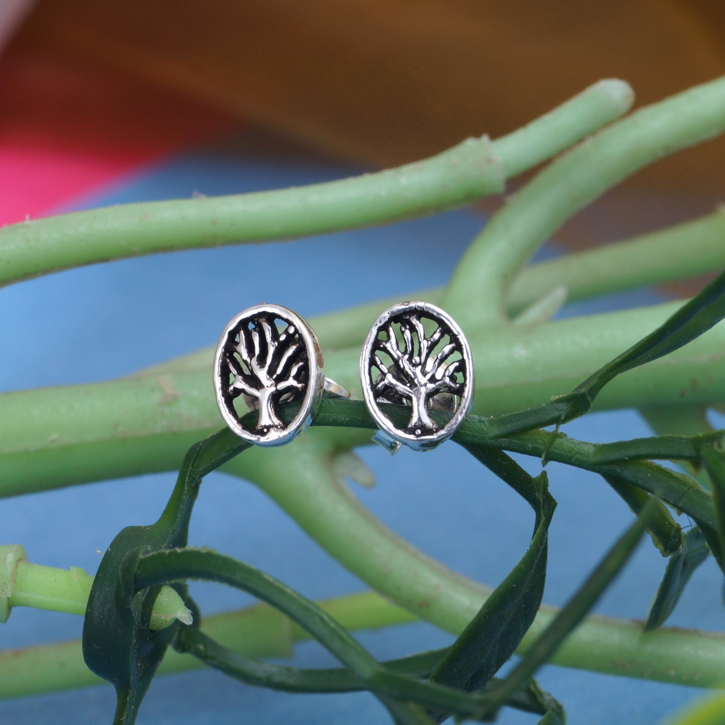 silver earring stud
