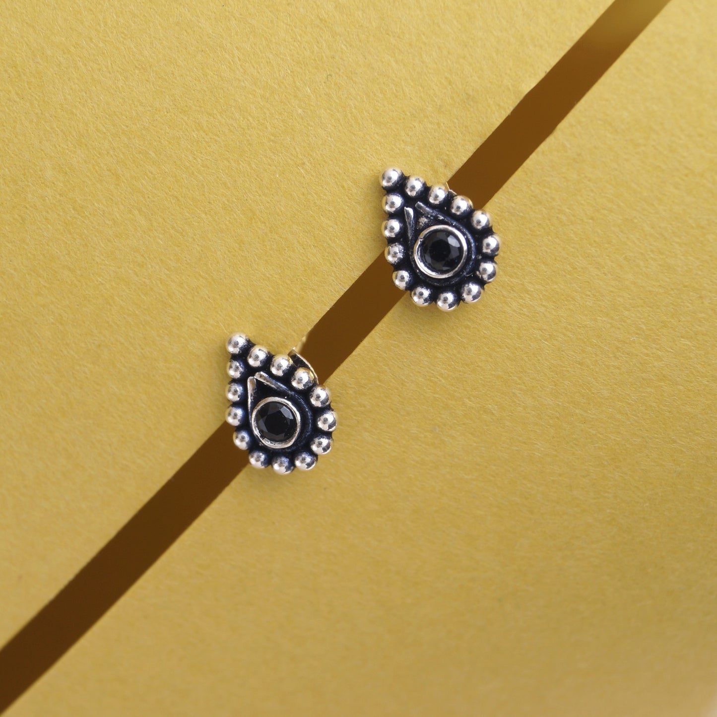 silver earring oxidised